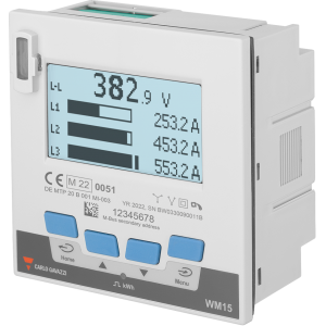 Carlo Gavazzi - Energy meters and analysers, Panel mount, WM1596AV53XOMPFB